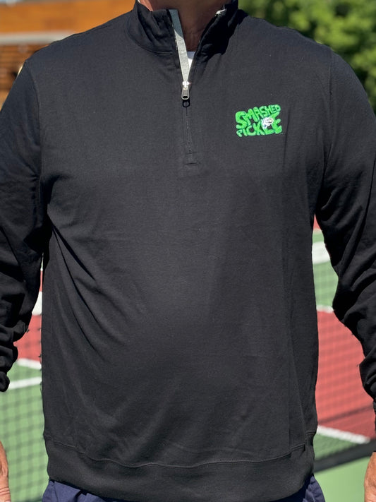 Quarter Zip Black Pullover