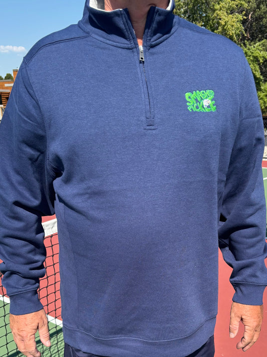 Men's Quarter Zip Navy Fleece