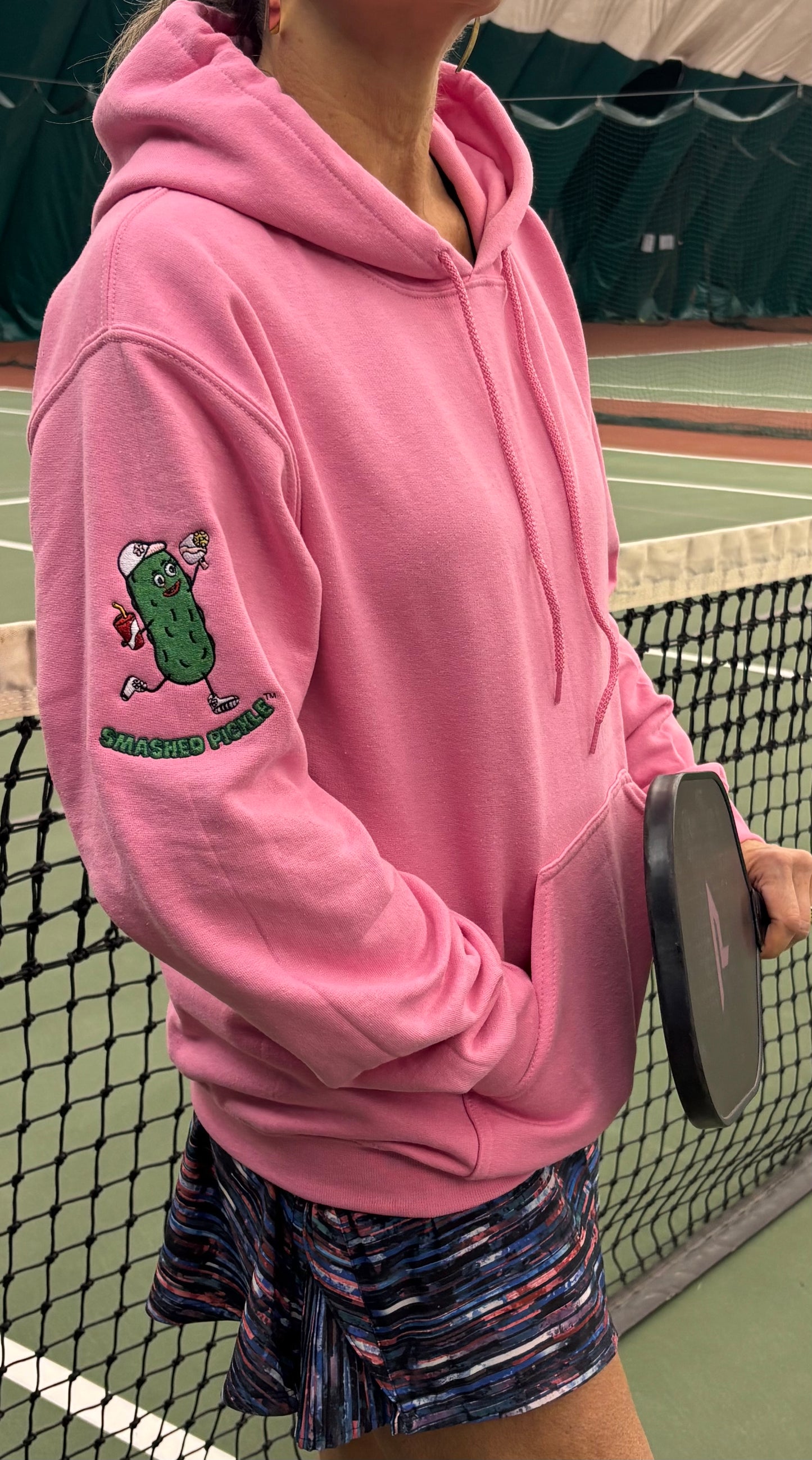 Azalea Heavy Blend Women's Hoodie with Dirty Soda Suzie Pickle Logo or Smashed Pickle w/Wine Logo