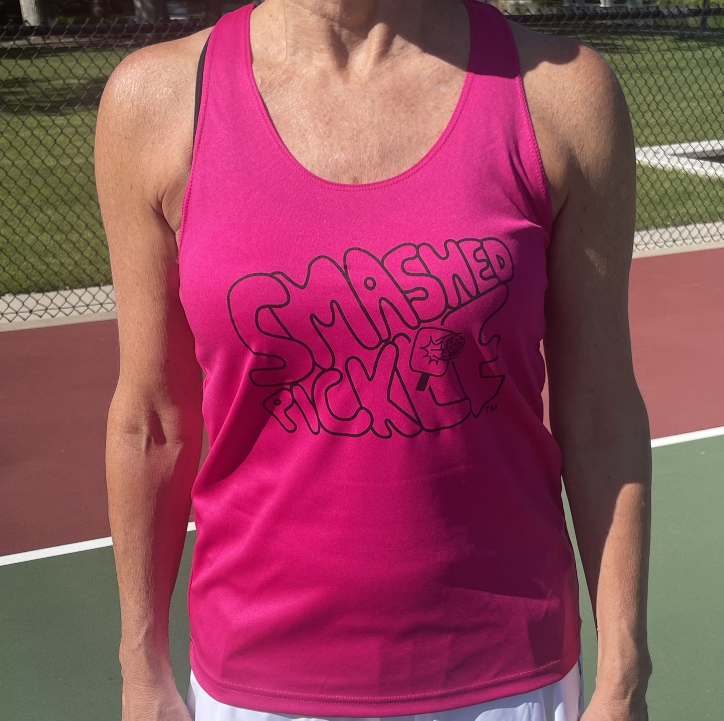 Badger Women's B-Core Racerback Hot Pink Tank Top