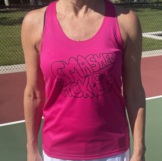 Badger Women's B-Core Racerback Hot Pink Tank Top