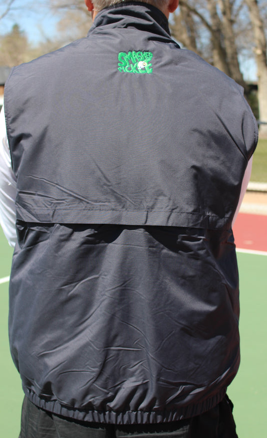 Double Logo Men's Reversible Vest Smashed Pickle with Beer- Front Smashed Pickle Logo on Back
