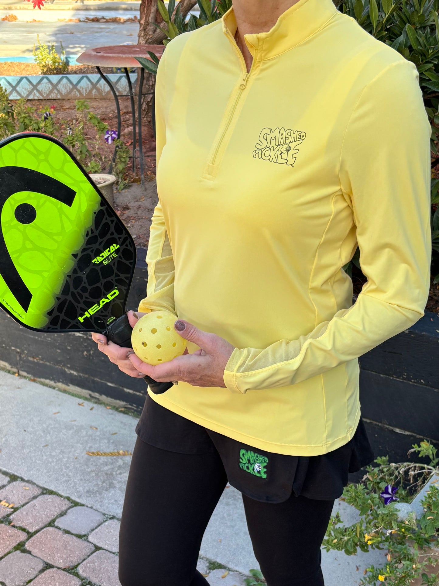 Women's Sun SPF 50 Long Sleeve Shirt with Smashed Pickle Logo with Wine