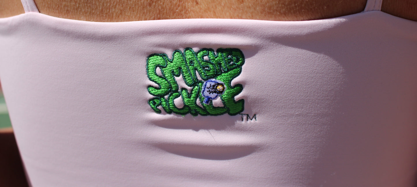 Pink Side Slit Sports Mini Dress